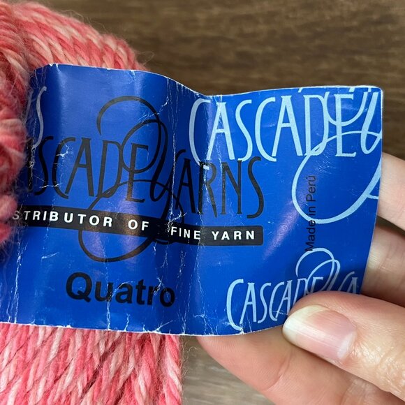 100% Peruvian Wool  Pink / 100% Raw Hand Dyed Cotton Purple Yarn Bundle - Picture 6 of 11